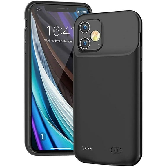 Owyfho Ultra-Slim Rechargeable Charging Cell Phone Case for Apple iPhone 12 Mini, Black