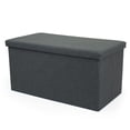thumbnail image 1 of Humble Crew Maddox Tray Coffee Table Ottoman with Storage, Grey, 1 of 5