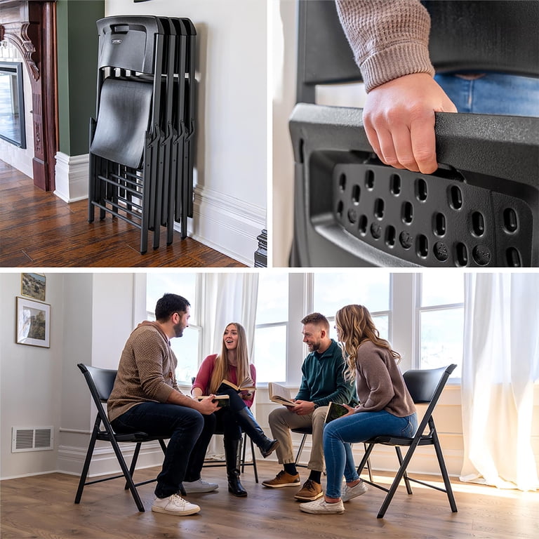 Lifetime A-Frame Folding Chair, Black (Set of 4)-81169 - Walmart.com