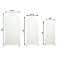 thumbnail image 3 of Efavormart Set Of 3 | Matte Ivory Spandex Fitted Wedding Arch Covers For Round Top Chiara Backdrop Stands - 5ft, 6ft, 7ft, 3 of 7