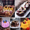 thumbnail image 3 of GMZW Mini Bundt Cake Pan,6-Cavity Fluted Tube Cake Pan, Non Stick Silicone Fancy Baking Molds for jello, Cupcake, Doughnut, Cornbread, Brownie (Set of 4), 3 of 7