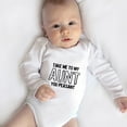 thumbnail image 4 of Take Me To My Aunt You Peasant Infant Boy Romper Long Sleeve Home from Hospital Baby Boy Outfit White Baby Onsies0-3 Months, 4 of 5