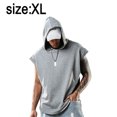 thumbnail image 2 of Camisetas sin mangas con capucha para entrenamiento para hombre, camisetas musculosas para culturismo, camisetas sin mangas para gimnasio, gris, 2 of 6