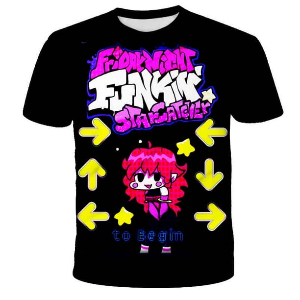 Viernes noche Funkin 3D niños camiseta Streetwear niño niña Hip Hop Tops camiseta moda bebé niños divertido verano manga corta ropa 9T Gao Jinjia LED