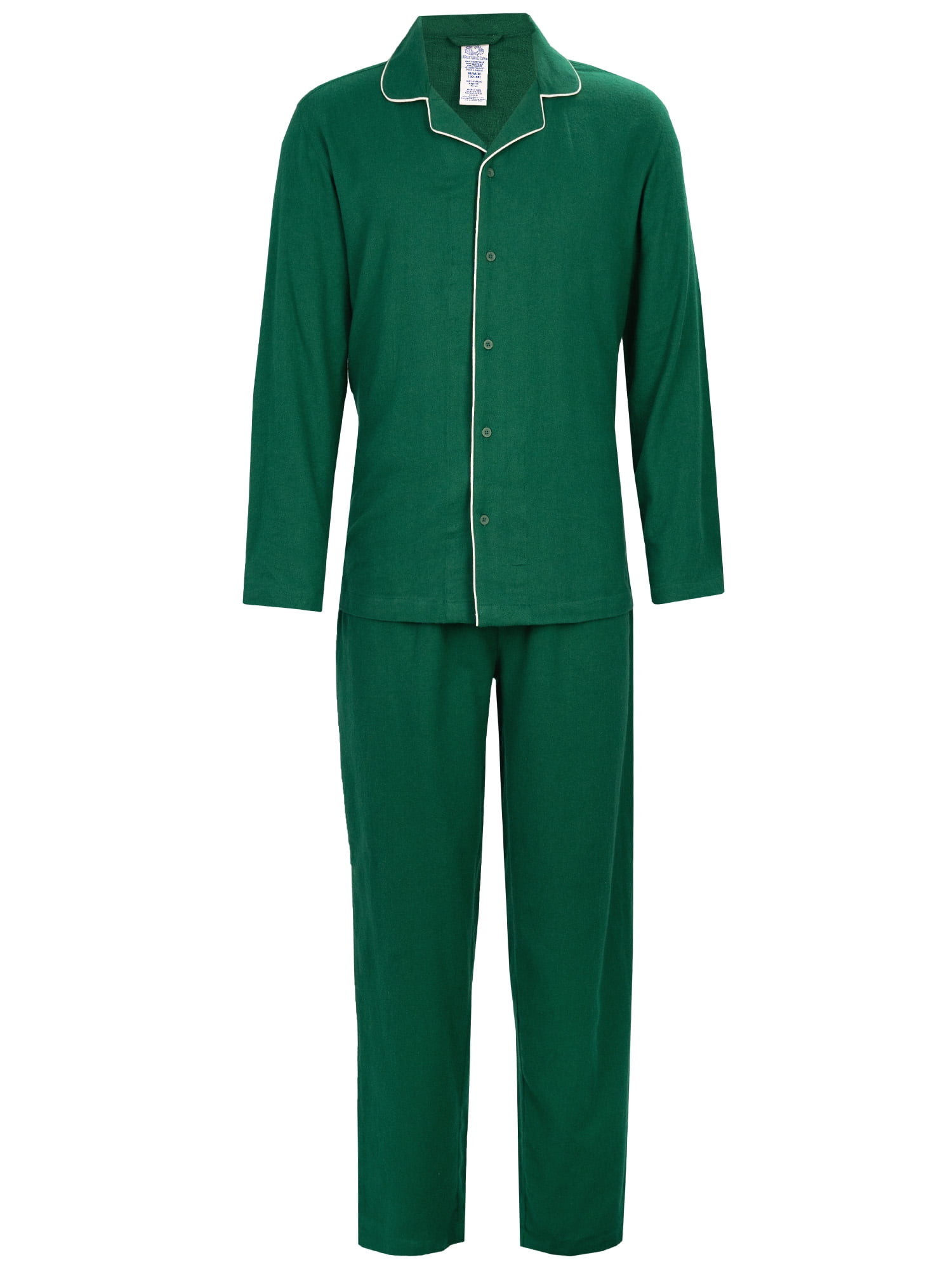 Fruit of the Loom Men's Flannel Top and Bottom Pajama Set, Sizes S-5XL