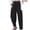 Black, variant on Aofany Women High Waist Sweatpants Solid Drawstring Straight Elastic Waist Trousers Comfy Casual Women's Pants
