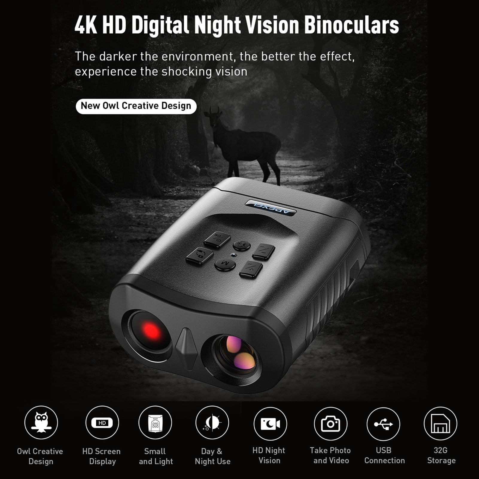 APEXEL APL-NV009 4K HD Night Vision Binoculars