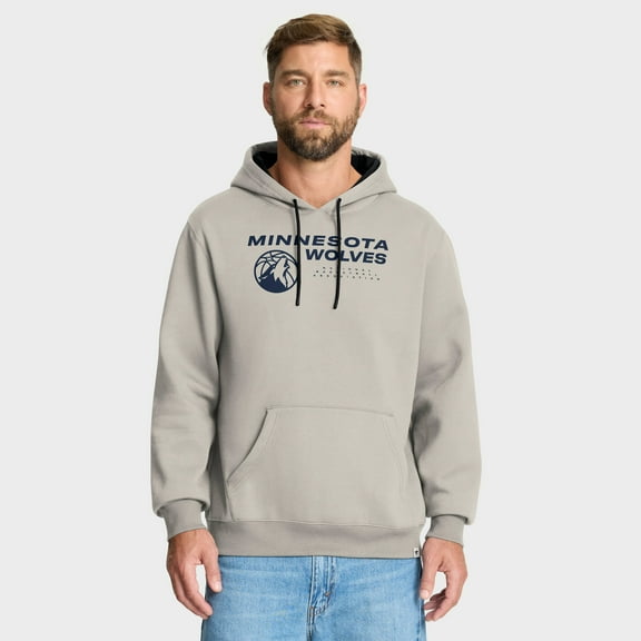 Men's Fanatics Off White Minnesota Timberwolves Crossover Collection Blocked Shot Premium Pullover Hoodie