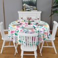 thumbnail image 2 of Pioneer Flower Floral Print Pattern Round Tablecloth 60"x60",Wrinkle Wipeable Table Cloth for Kitchen Dining Room Picnic Patio Party, 2 of 6