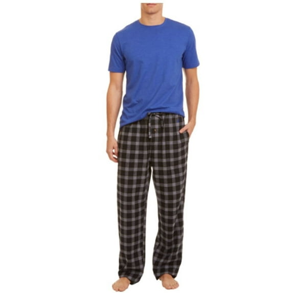Nautica Men's 2-Piece Cotton Pajama Lounge Set (Twilight Sky, Medium)