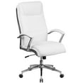 thumbnail image 1 of High Back Designer Black Leather Smooth Upholstered Executive Swivel Office Chair with Chrome Base and Arms, 1 of 9