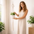 thumbnail image 5 of Macrame Plant Hanger Indoor - Hanging Planter for Plants Holder, Boho Hanging Planter Basket with Cascading Tassels & Hanging Ring, For Indoor Outdoor Home Decor, 5 of 6