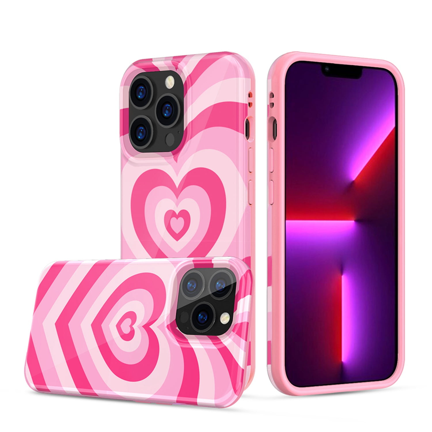 ajew最新作★ iPhone14pro / pink 【PVC heart】 For Apple iPhone 14 Pro Max (6.7