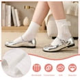 thumbnail image 4 of Bocaoying 12 Pairs Women's Ruffle Lace Socks, White Frilly Cute Lettuces Socks Sheer Socks for Women with Bow & Heart, Sweet Lolita Thin Casual Socks, Y2K Styles Casual Socks for Daily Wear, 5-10, 4 of 7