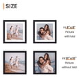 thumbnail image 5 of Sindcom 6 Pack 10x10 Picture Frames,Display Pictures 8x8 with Mat or 10 x 10 Without Mat,Gallery Wall Photo Frames, Black, 5 of 7