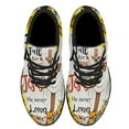 thumbnail image 2 of Fall Fall For Jesus He Never Leaves Thanksgiving Halloween Shoes Sneakers Black Size 8.5, 2 of 7