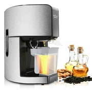 NutriChef Electronic Countertop Kitchen Oil Press, Heat & Pressing Power, Cleaning Brush & Push Rod