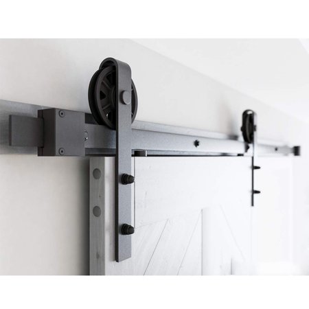 8ft Heavy Duty Vintage Style Sliding Barn Wood Door Track Rail