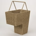 thumbnail image 3 of Household Essentials Wicker Stair Basket with Handles, Handwoven Seagrass, Sits on Two Stairs, Lightweight, Eco-Friendly, 3 of 8