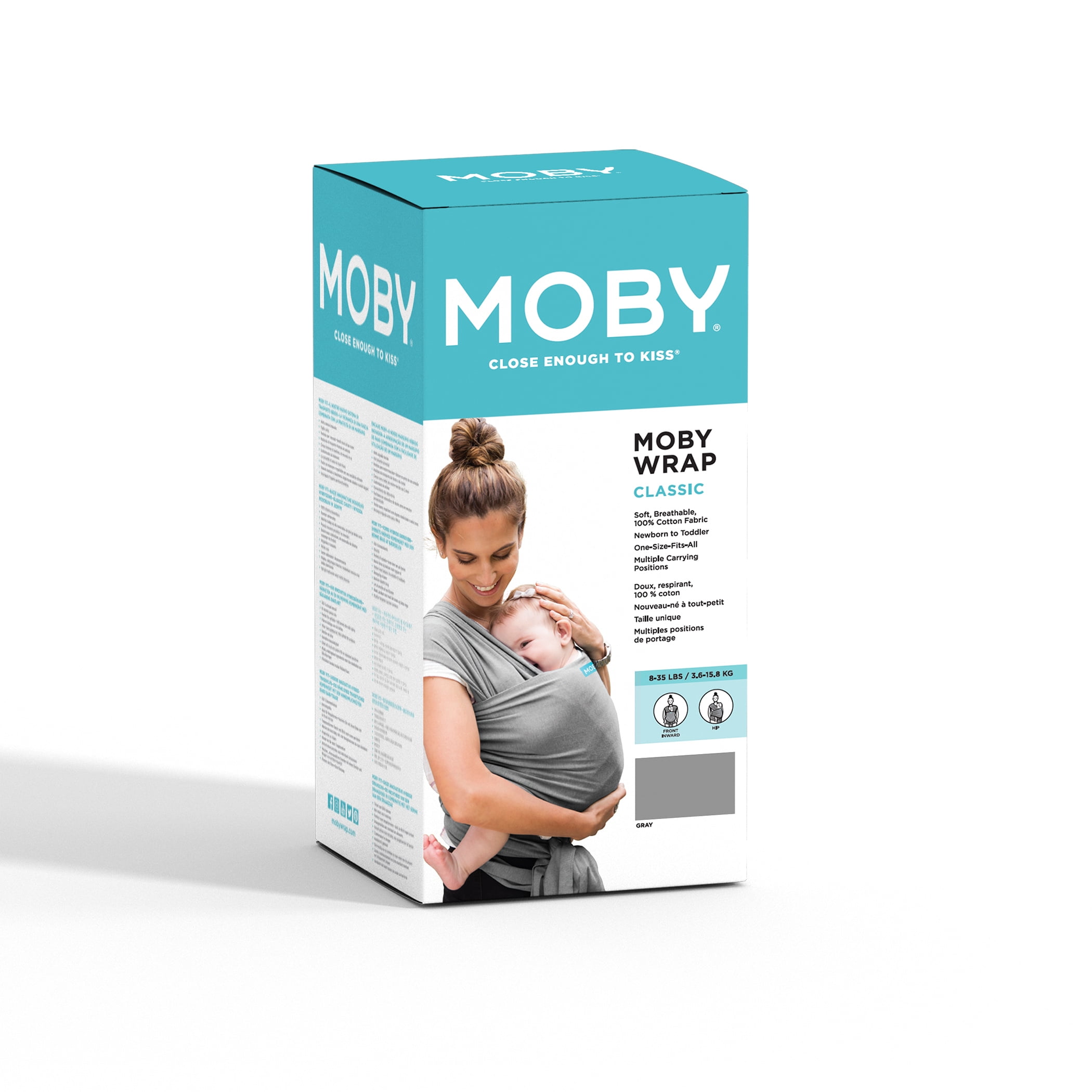 moby wrap classic gray