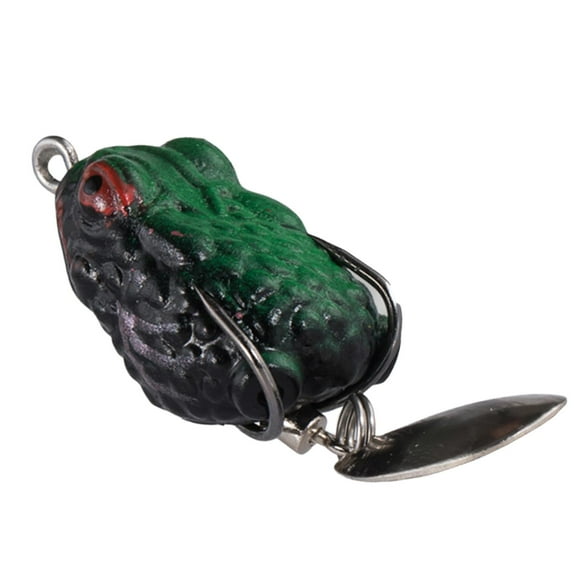 Topwater Lure, Frog Lure, Metal Sequin, Silicone Bass Fishing Bait Double Hooks, Fishing Crankbait Lure, Float on Water Lure for Freshwater Style A