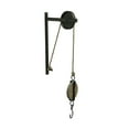thumbnail image 2 of Zeckos Black Metal and Wood Pulley with Hook Plant Hanger, 2 of 5