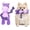Purple, variant on Brown Monkey Squeaky Dog Toy – 9.8-Inch Plush Pet Toy with Pullable Rope Arms, Crinkle Paper, Soft Cotton Chew and Tug Toy for Small and Medium Dogs