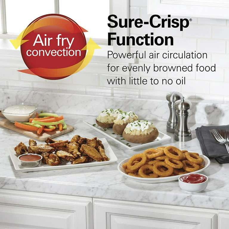 Hamilton Beach Sure-Crisp Air Fryer Toaster Oven, 6 Slice Capacity,  Stainless Steel Exterior, 31413
