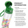 thumbnail image 4 of Botella de agua con tapa de paja con patrón de golf; Aislamiento térmico doble Flip & Sip de acero inoxidable; Botella deportiva; Taza al aire libre, 4 of 7