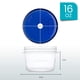 thumbnail image 3 of Contenedores de delicatessen PLASTICPRO 480 ml (16 oz) transparentes con tapa azul x5, 3 of 8
