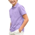 thumbnail image 7 of YUANxueke Boys School Uniform Shirt Button Up Collared Short Sleeve T-Shirts with Pocket Casual Summer Dress Shirts for 2-15 Years, 7 of 7