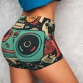 thumbnail image 4 of Disketp Retro Pop Art Collage for Scrunch Butt Workout Shorts Women Seamless Soft Smooth Gym Yoga Scrunch Active Shorts-Large, 4 of 8