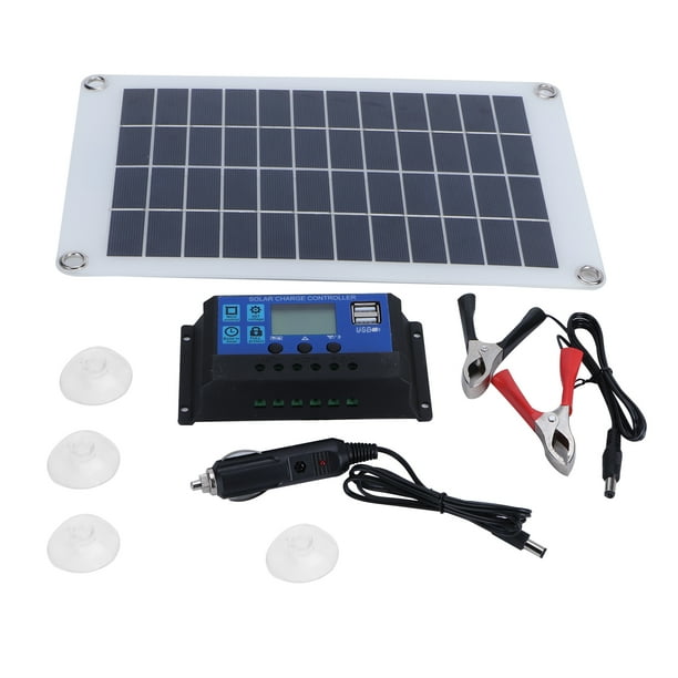 Kit de panel solar, módulo fotovoltaico de polisilicio de 10W y 18V con controlador de carga solar para RV