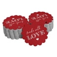 thumbnail image 1 of Inkdotpot 100 Pack Made With Love Text Favor Paper Tags Craft Real Silver Foil Hang Tags, 1 of 6