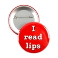 thumbnail image 2 of 5 Pack - I Read Lips - Hearing Impairment Disability ID Aid Pinback Button Badges â 2.25 Inch Round, 2 of 2