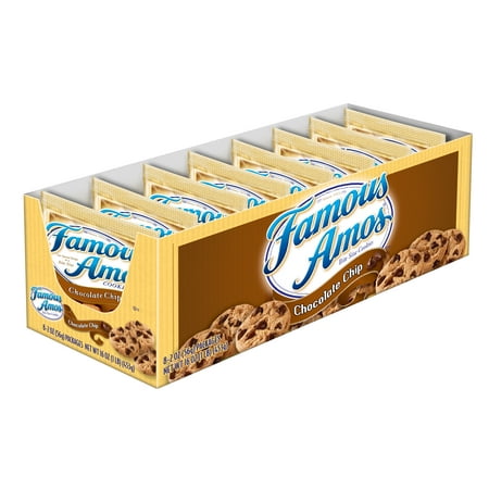 Famous Amos Chocolate Chip Snack Cookies, 2 Oz 8 (Best Triple Chocolate Chip Cookies)