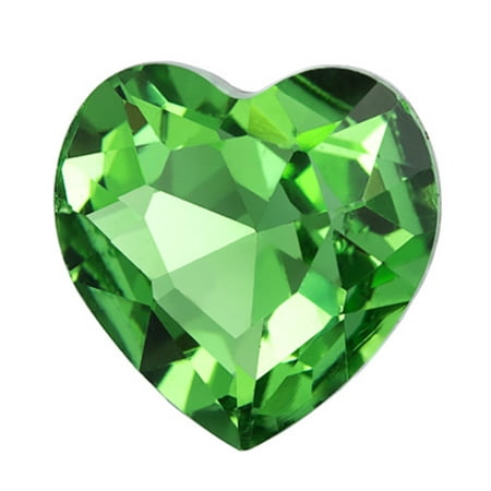 2pcs embellishment rhinestone emerald heart foil back crystal 27x27mm 2pcs embellishment rhinestone emerald heart foil back crystal 27x27mm