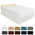 thumbnail image 2 of Wehilion Elastic Wrap Around Bed Skirt Dust Ruffle Smooth Soft Bed Frame Cover, Wrap Around Bed Skirt, 2 of 6