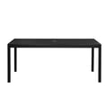 thumbnail image 2 of Benjara Fifi 71" Outdoor Dining Table- Polyresin Top- Black Aluminum Frame, 2 of 9