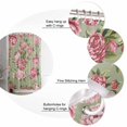 thumbnail image 6 of Shower Curtain Pink Rose Floral Bathroom Curtains with Hooks, Waterproof Fabric Sage Green Leaves Flowers Bath Shower Curtains Set for Bathroom Bathtubs Decor 36x72 Inch, 6 of 8