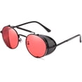 thumbnail image 1 of Gafas de sol redondas estilo steampunk vintage con protección UV40, 1 of 5