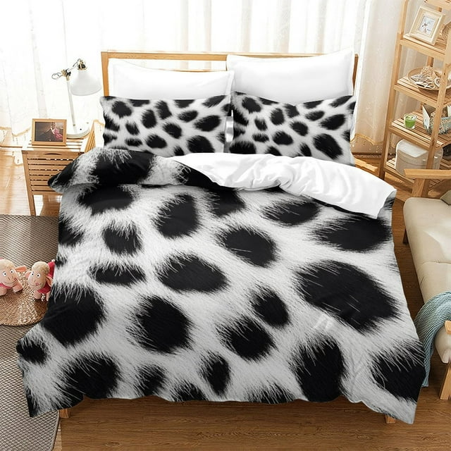Ensemble de Housse de Couette à Imprimé Léopard Coloré, Ensemble de Literie Moderne pour Ados et Adultes, Déco de Chambre, Simple (68"x86 Pouces)