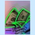 thumbnail image 3 of Handmadetneonsign Skeleton Hands Holding Dollar Bills Acrylic Neon Sign, Hand Holding Money Led Sign, Skeleton Dollar Bills Decor 75395, 3 of 5