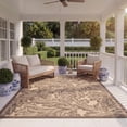 thumbnail image 3 of Safavieh Courtyard Connie Floral Indoor/Outdoor Area Rug, Natural/Chocolate, 6'7" x 9'6", 3 of 10