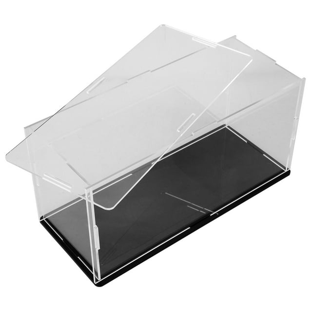TABLZONE Model Display Box 1Pack Transparent Rectangular Shape for Indoor Display of Mini Action Figures 11.8x7.9x3.9in
