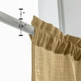 thumbnail image 4 of Yancorp Khaki Curtains 63 Inch Length for Living Room 2 Panels Linen Textured Sheer Curtains Set Light Filtering Semi Sheer Drapes Curtains for Bedroom(Khaki,W52 X L63), 4 of 5