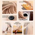 thumbnail image 3 of Portable Heated Shawl, Portable Heated Shawl Cordless, Soft Fast Heating Three Temp Settings, USB Electric Heating Blanket 60×31 Inch (Apricot), 3 of 8