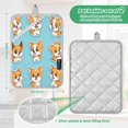thumbnail image 3 of Cute Cartoon Dog Square Insulation Pads 2 Piece Heat Resistant 338 Degrees F Oven Mitts for Kitchen Table BBQ Microwave and Other Cooking Occasions, 3 of 7