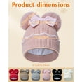 thumbnail image 5 of Winter Hat for Kids Toddler Children, Girls Beanie with Double Pom Pom Warm Fleece Lined, Girls Accessories Knit Beanies Cap, 5 of 6