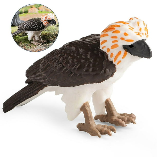 Figura de juguete de águila filipina, colección en miniatura de animales salvajes, figuras de pájaros, juguete educativo, accesorio de enseñanza y